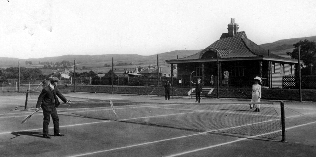 Tour Scotland Old Photograph Tennis Courts Aberfeldy Scotland