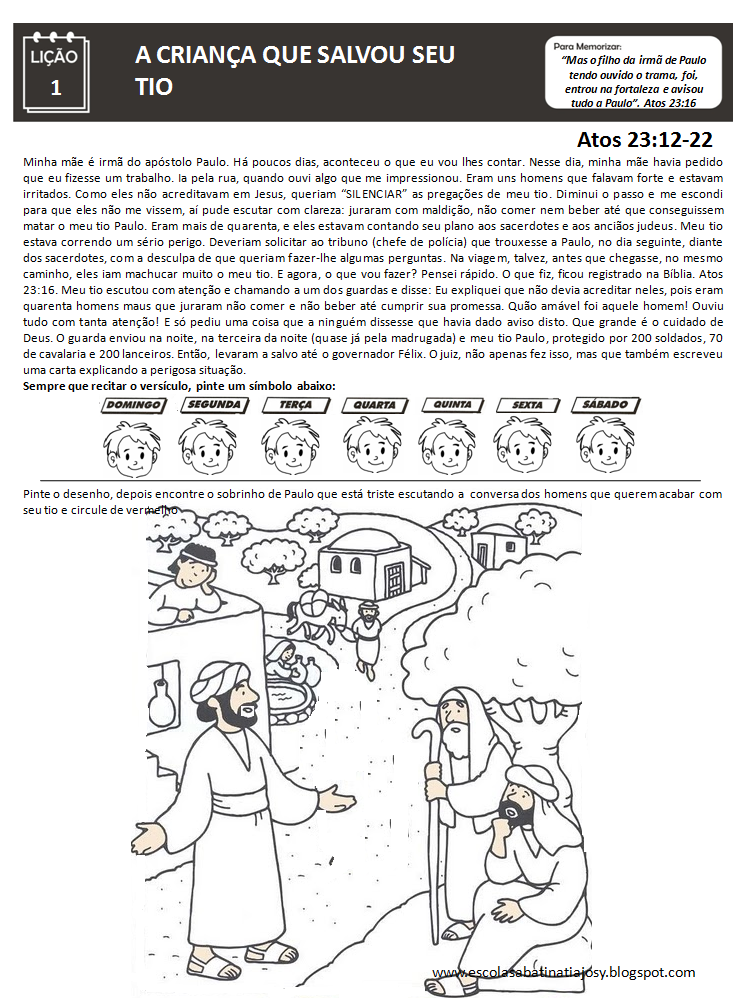Escola Sabatina com Tia Josy Lição