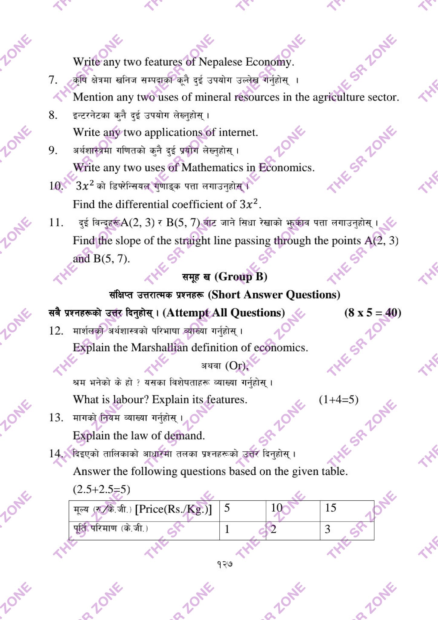 economics june paper 1 grade 11