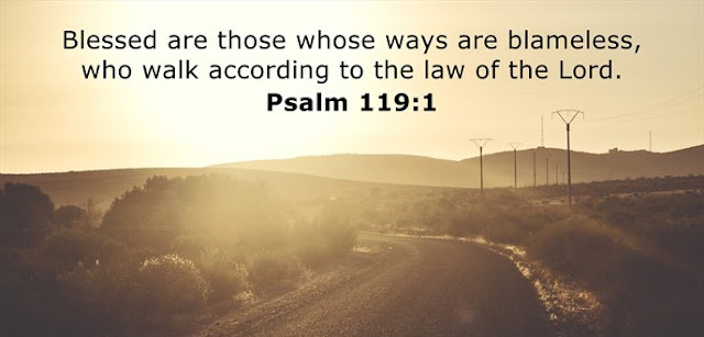  Blessed are those whose ways are blameless, who walk according to the law of the Lord. 