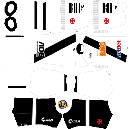 Kit de Uniforme do Vasco da Gama para Dream League Soccer Partidas