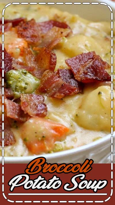 This thick and creamy soup is full of delicious vegetables including broccoli, potatoes, and carrots, plus lots of cheese and delicious seasonings. Loaded broccoli potato cheese soup is the ultimate cheesy broccoli soup recipe.