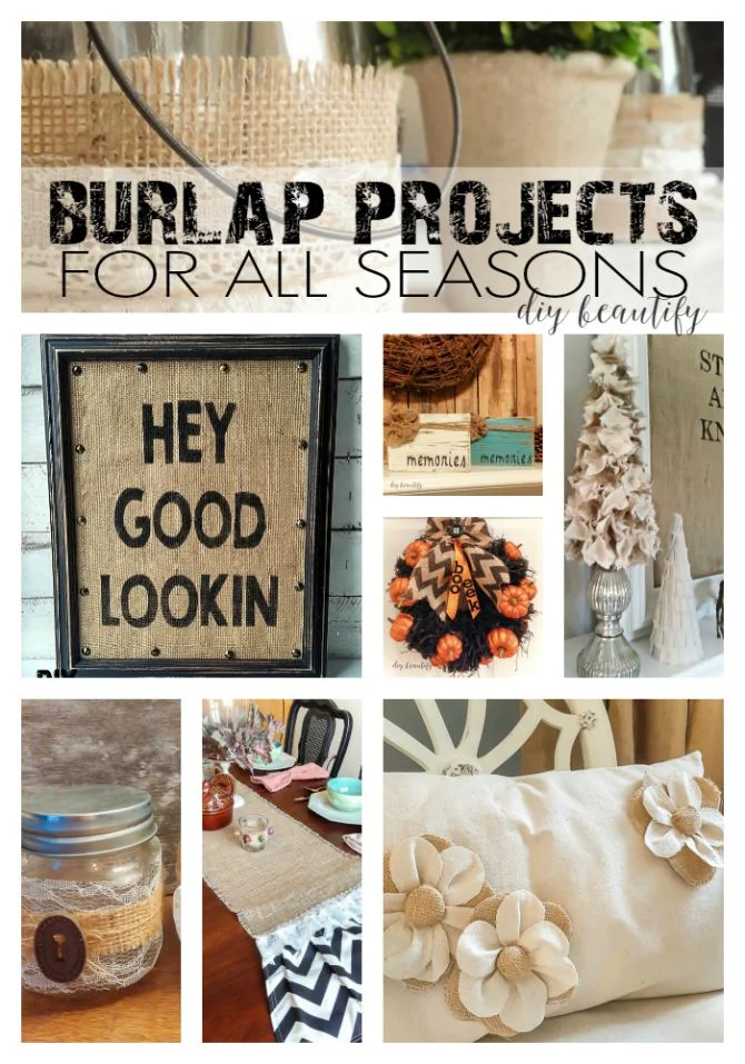 10 Fabulous Burlap Projects - DIY Beautify - Creating Beauty at Home