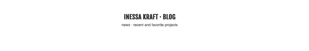 Inessa Kraft · actress · blog