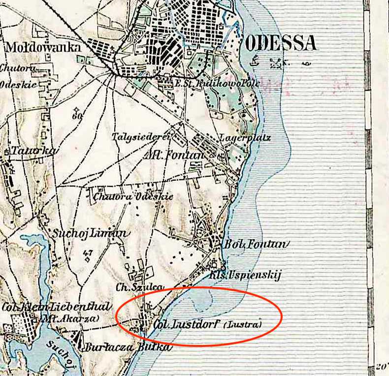 Germans from Russia Settlement Locations Lustdorf, Liebental