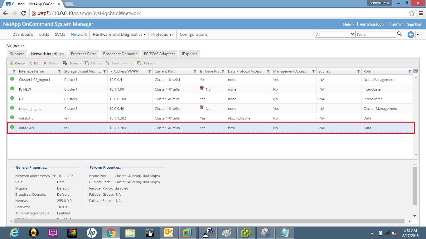 Remote Infrastructure Management Clustered Data Ontap 9 NFS and iSCSI