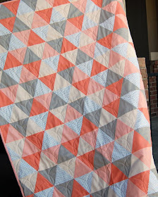 Mod Triangle baby quilt tutorial from the Cloth Parcel