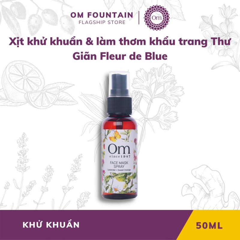 XỊT KHỬ KHUẨN VÀ LÀM THƠM KHẨU TRANG THƯ GIÃN FLEUR DE BLUE 50ML