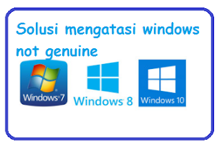 Cara Mengatasi Windows Not Genuine Di Windows 7, 8 dan 10 Tanpa Instal Ulang Simpel Tanpa Ribet