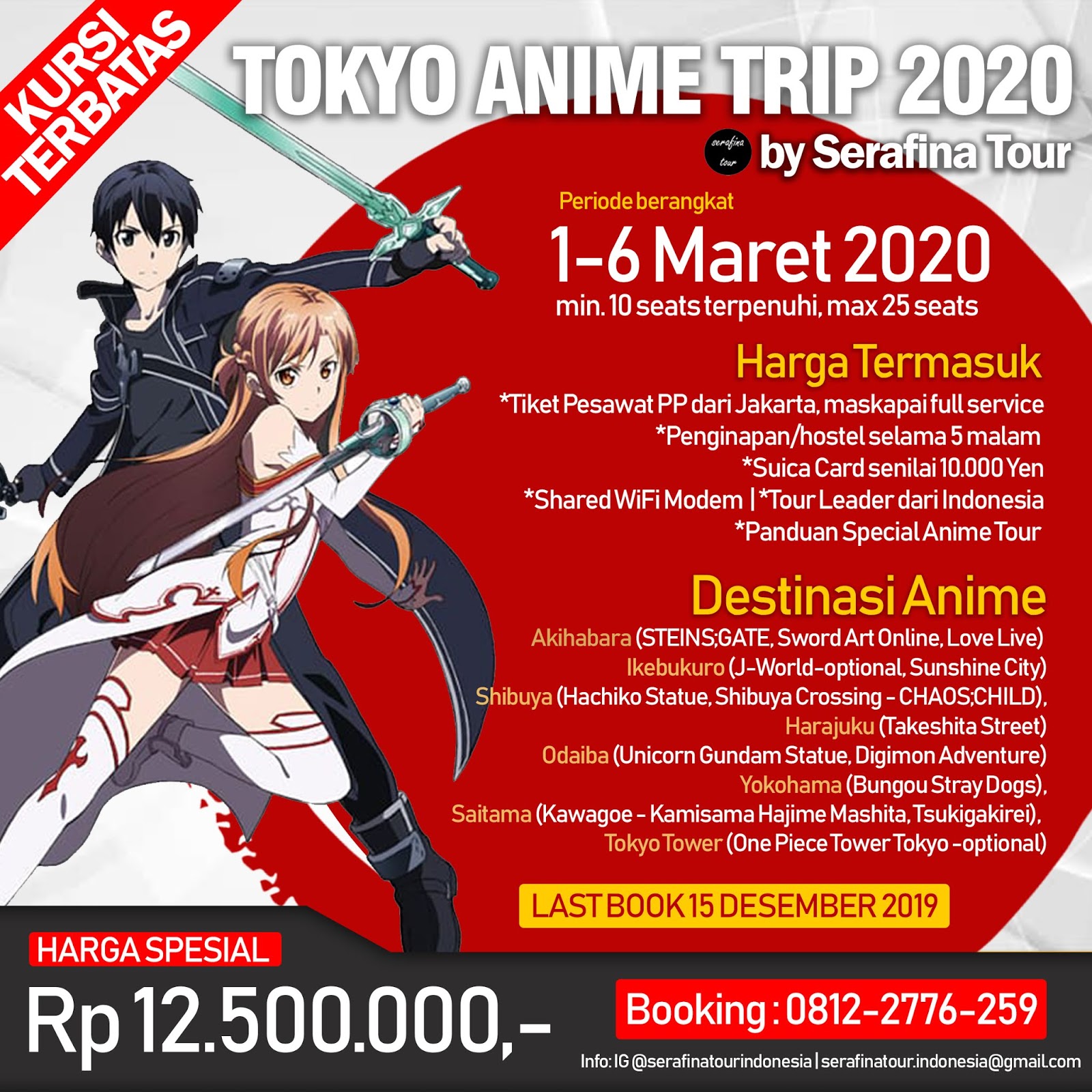 Promote Open Trip Anime Tour Tokyo 2020 By Serafina Tour Extalia Hobbies