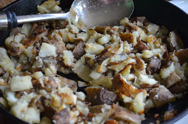 Fried Potato Skins to top Baked Potato Soup Recipe.