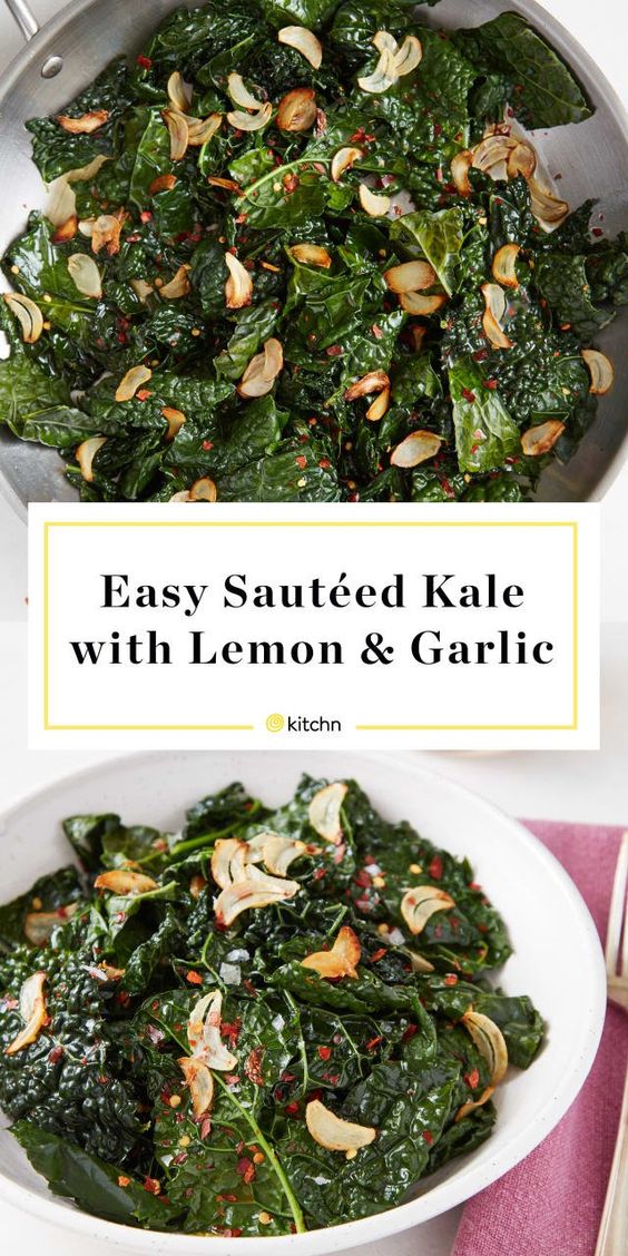 Easy Skillet Kale with Lemon & Garlic The Most Delecious Recipes