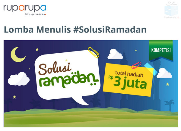 Lomba Menuli Solusi Ramadan Lomba Menuli Solusi Ramadan
