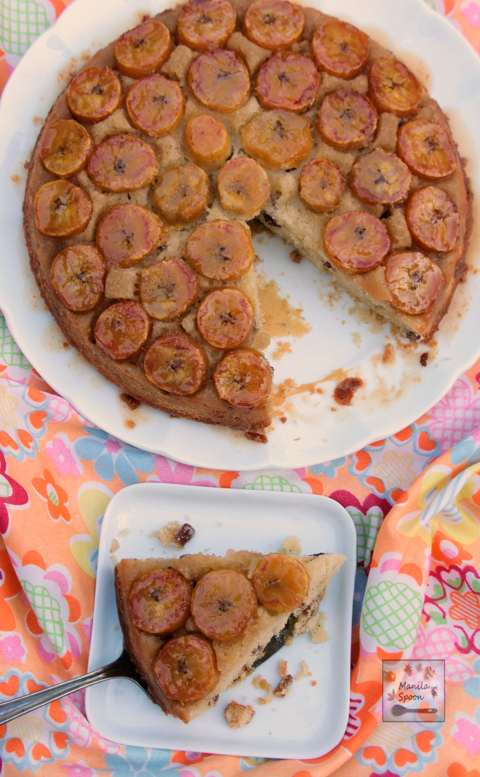 Use sweet ripe bananas or plantains to make this light, super-moist and delicious upside down cake! Use sweet ripe bananas or plantains to make this light, super-moist and delicious upside down cake!
