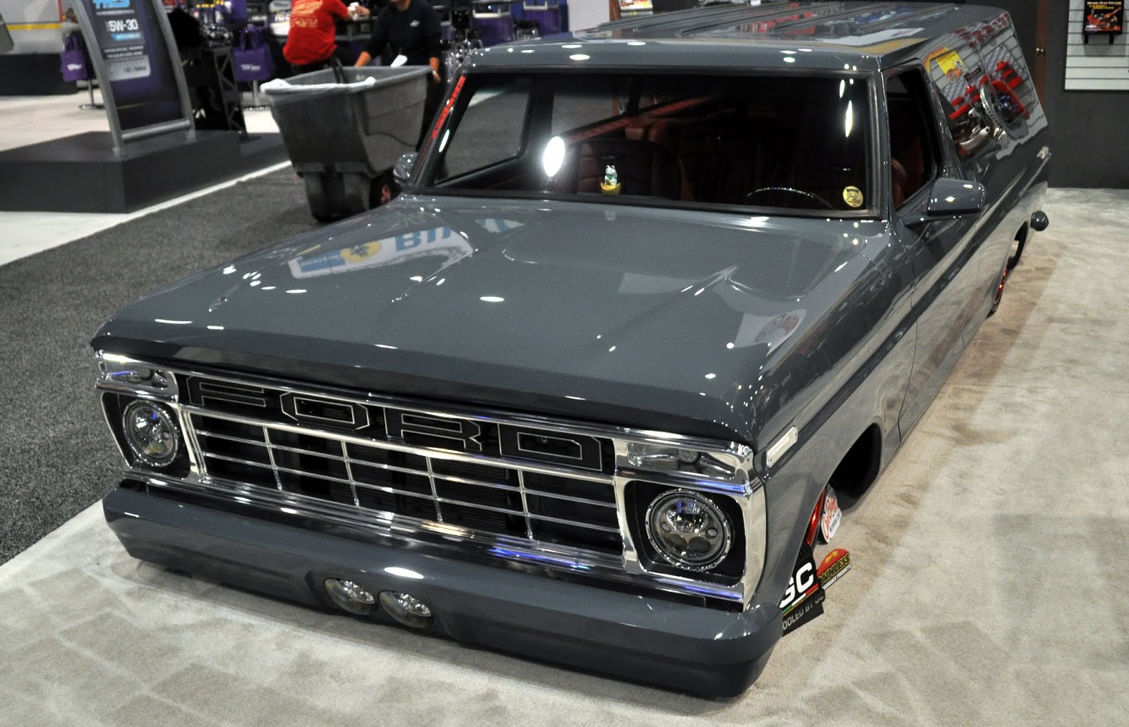 Just A Car Guy: there were some cool old Ford trucks at SEMA too