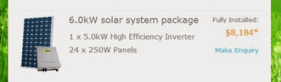 6kW solar panel system for $8184