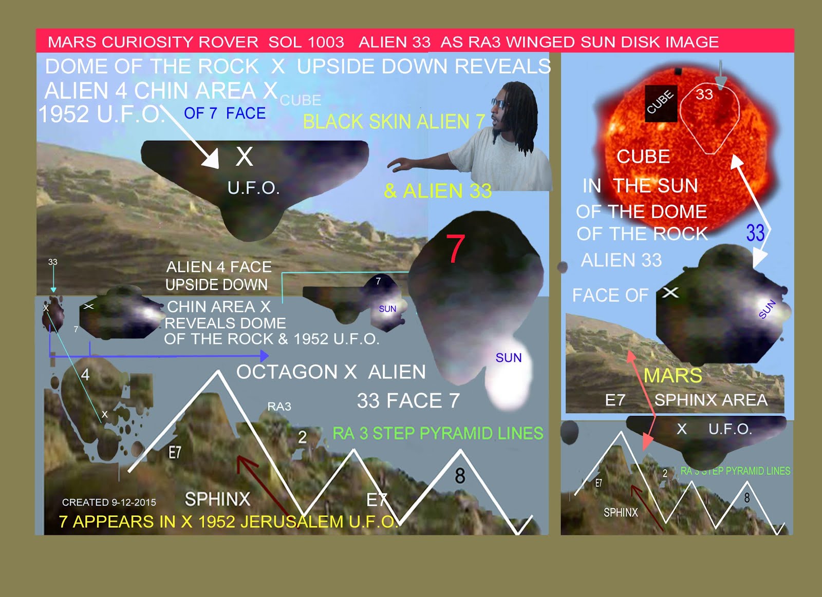 MARS  ALIEN 33 AFRICAN SPHINX AND DOME OF THE ROCK X IMAGE 