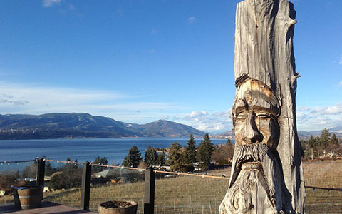 Tree stump carved into statue