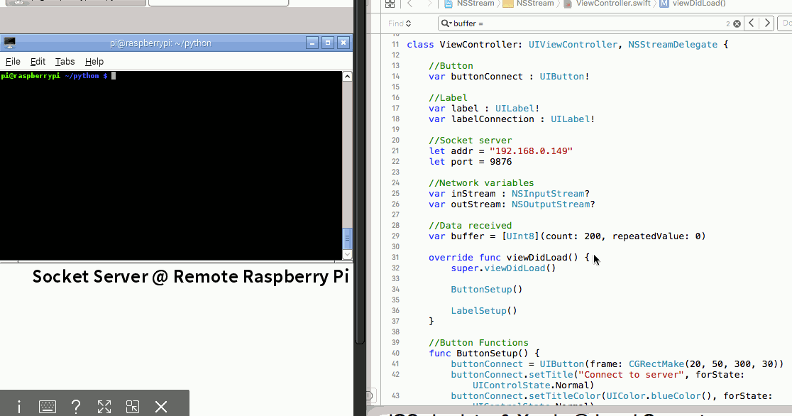 Study Swift Connect Mac/iPhone to a Simple Python Socket Server (iOS Part)