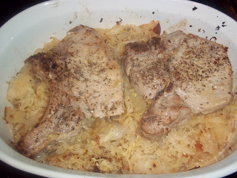 Everyday Cooking Pork Chops with Sauerkraut