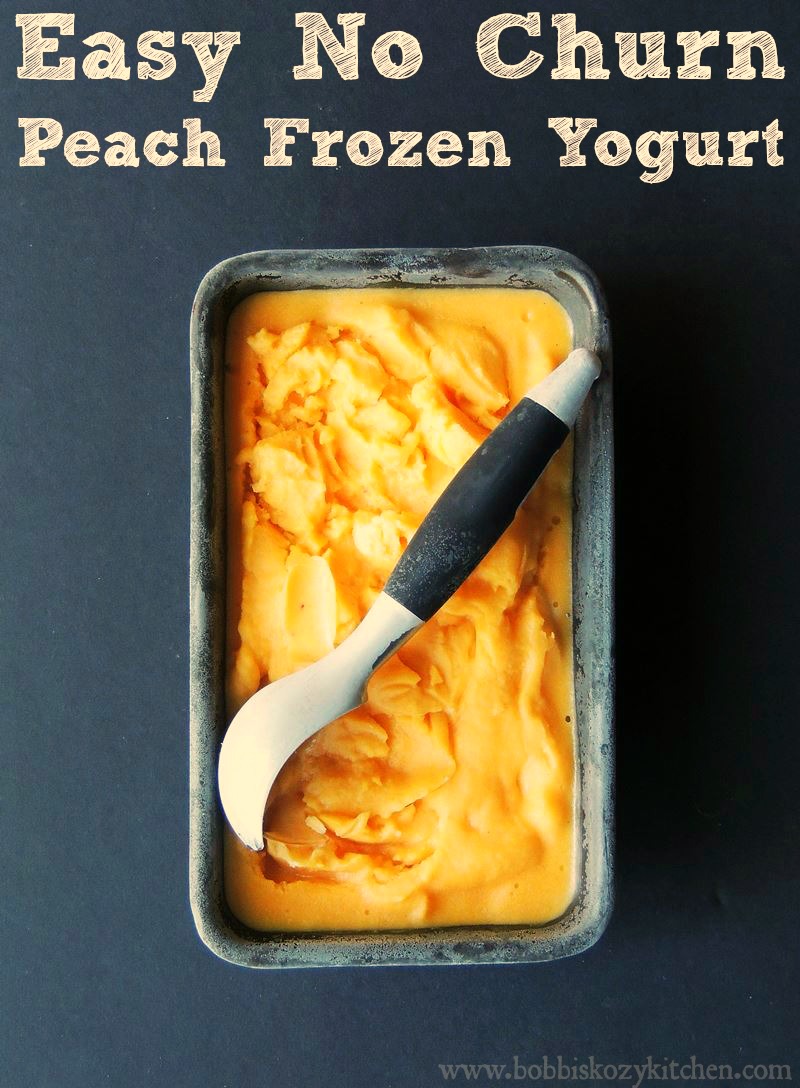 Easy No Churn Peach Frozen Yogurt from www.bobbiskozykitchen.com