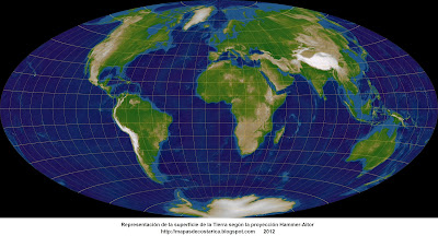 4. Representacion de la superficie de la Tierra segun la Proyección Hammer-Aitov, 4096 x 2048 px