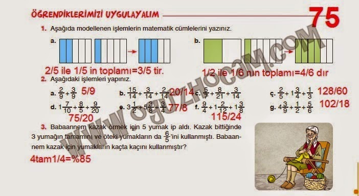 6.Sınıf Sevgi Yayınları Matematik Ders Kitabı 75.Sayfa Cevapları