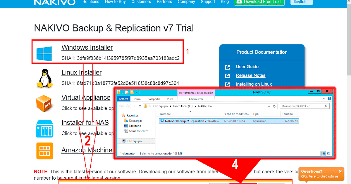 Pantallazos.es: Nakivo Backup & Replication 7: Instalación de Windows.
