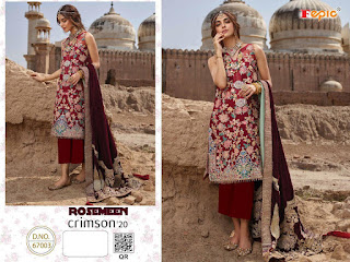 Fepic Rosemeen Crimson 20 Georgette Salwar Kameez