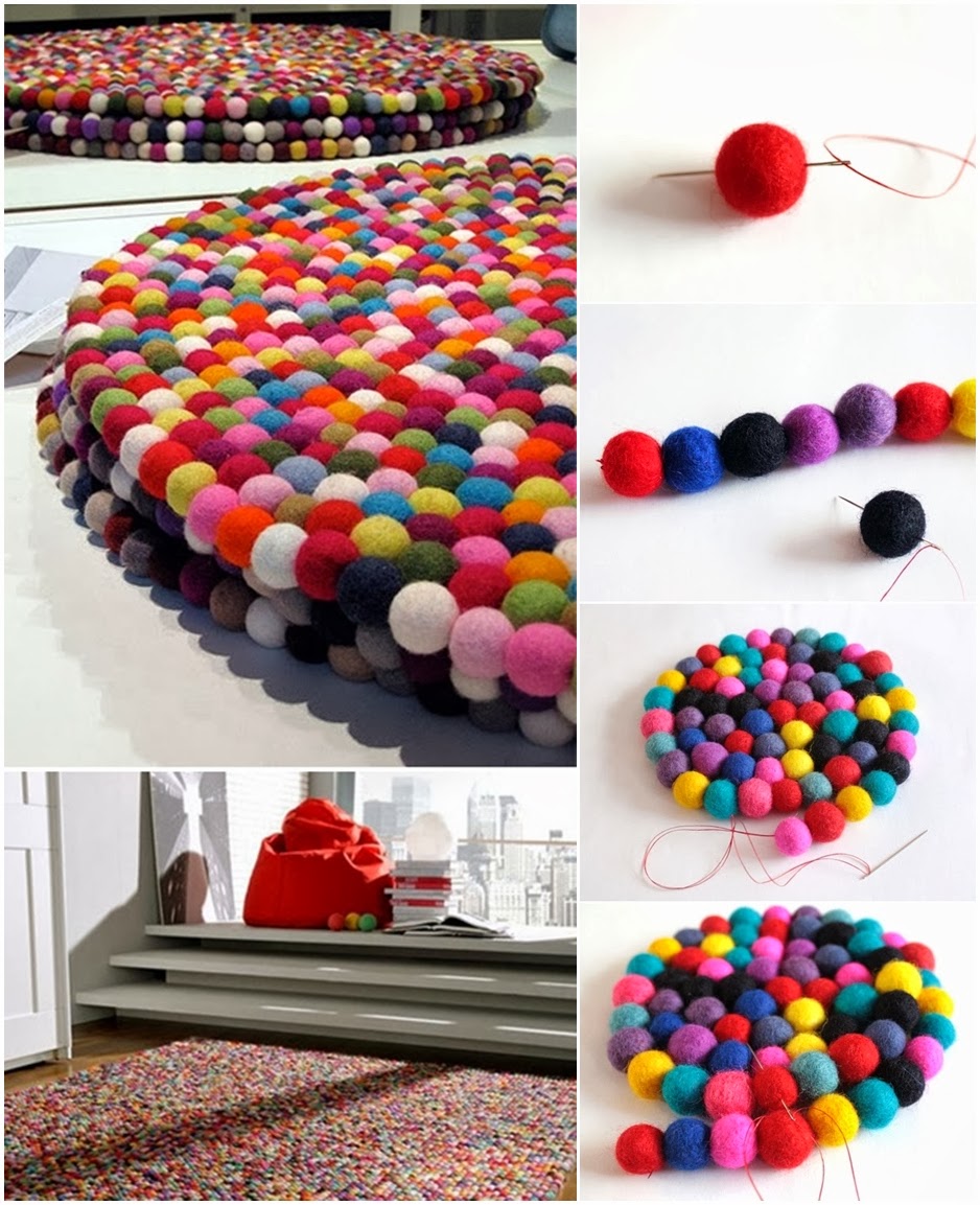 Felt Ball Mat DIY Craft Projects