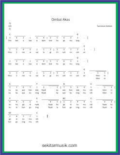 not angka ombai akas lagu daerah sumatera selatan