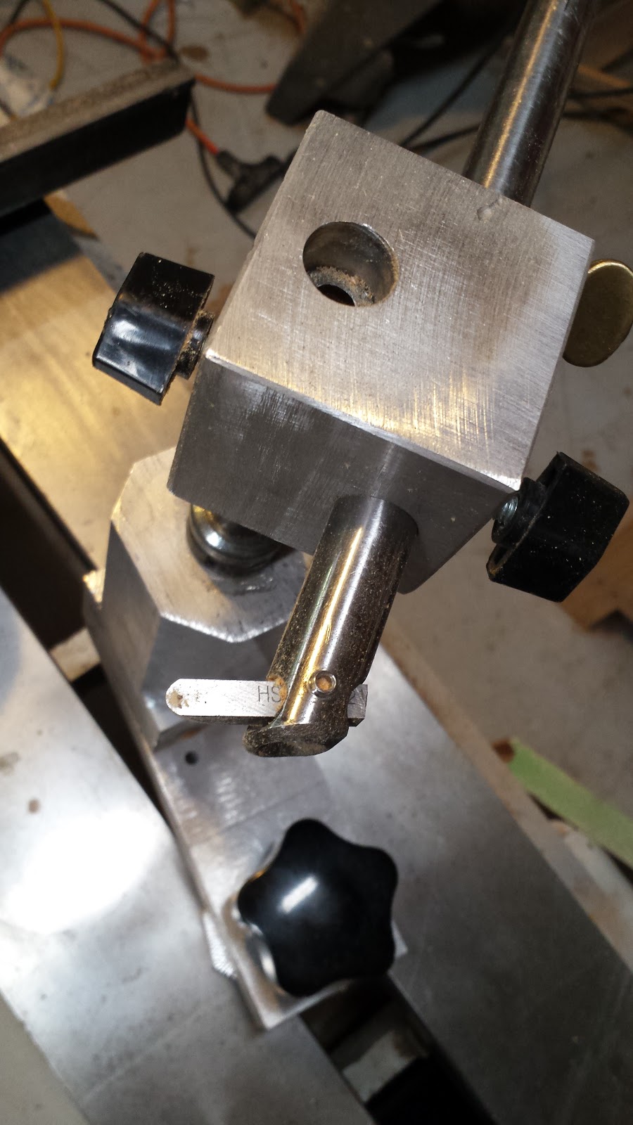 The making of a sphere jig for the wood lathe, on the fly.