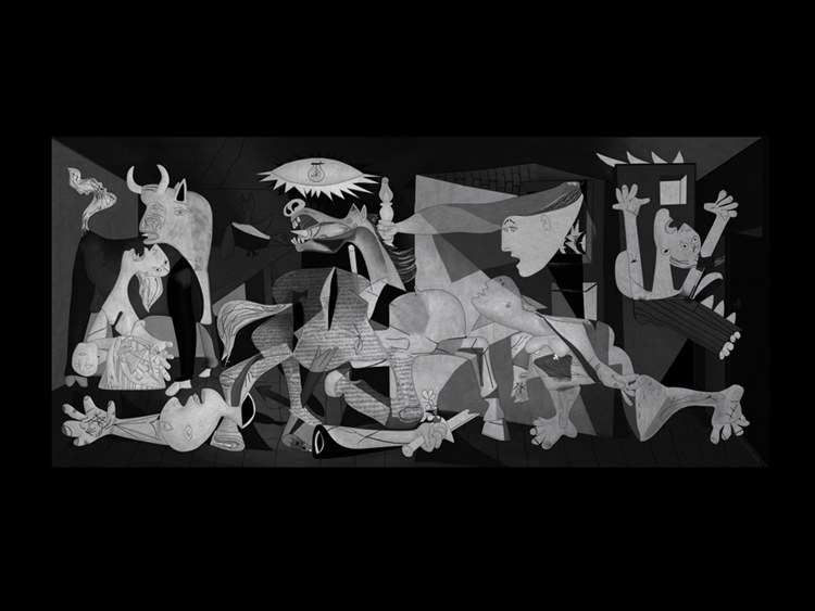 "Ela é uma arma de ataque e defesa contra o inimigo." Pablo Picasso, sobre Guernica