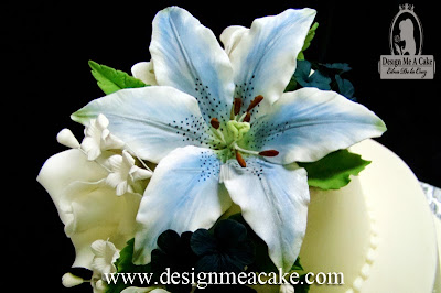 Blue gumpaste Stargazer Lily