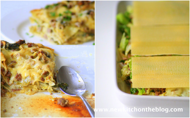 New Kitch On The Blog: Back home: Lasagne mit Wirsing und Hackfleisch