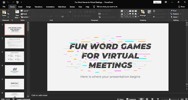 download template powerpoint fun word games