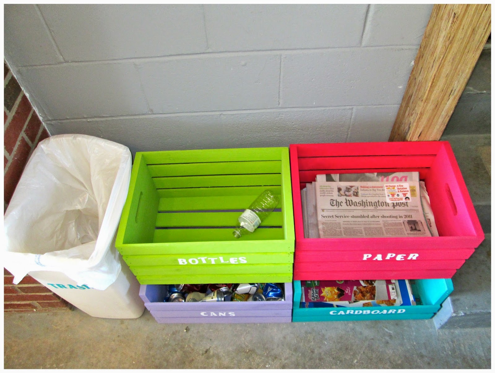 Laura's Plans Easy D.I.Y. Home Recycling Center