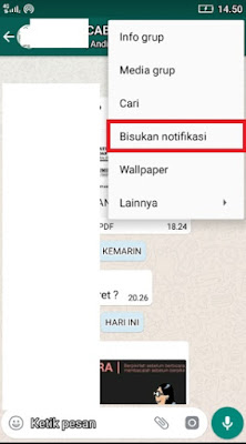 Cara Nonaktifkan Pemberitahuan di Grup WhatsApp