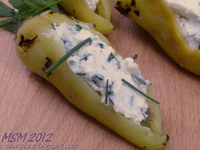 Roasted Cheese Filled Banana Peppers | Ms. enPlace