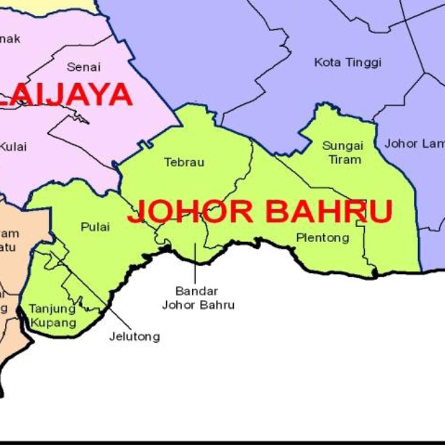 Kosmopolitan Johor Bahru List of Zones Within Johor Bahru Metropolitan Central Area (Johor
