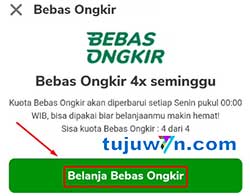 Ketuk tombol belanja bebas ongkir di tokopedia