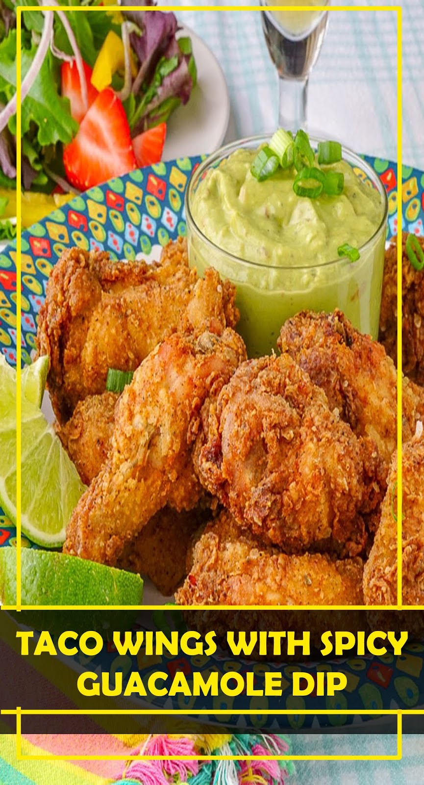 THE BEST TACO WINGS WITH SPICY GUACAMOLE DIP Healthyrecipes04