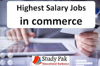top ten highest salary jobs for commerce in Pakistan