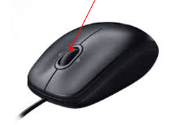 Gambar ilustrasi tampilan mouse komputer