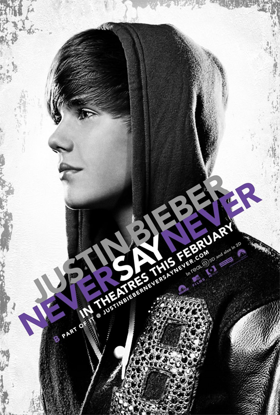 justin bieber never say never movie poster. justin bieber never say never