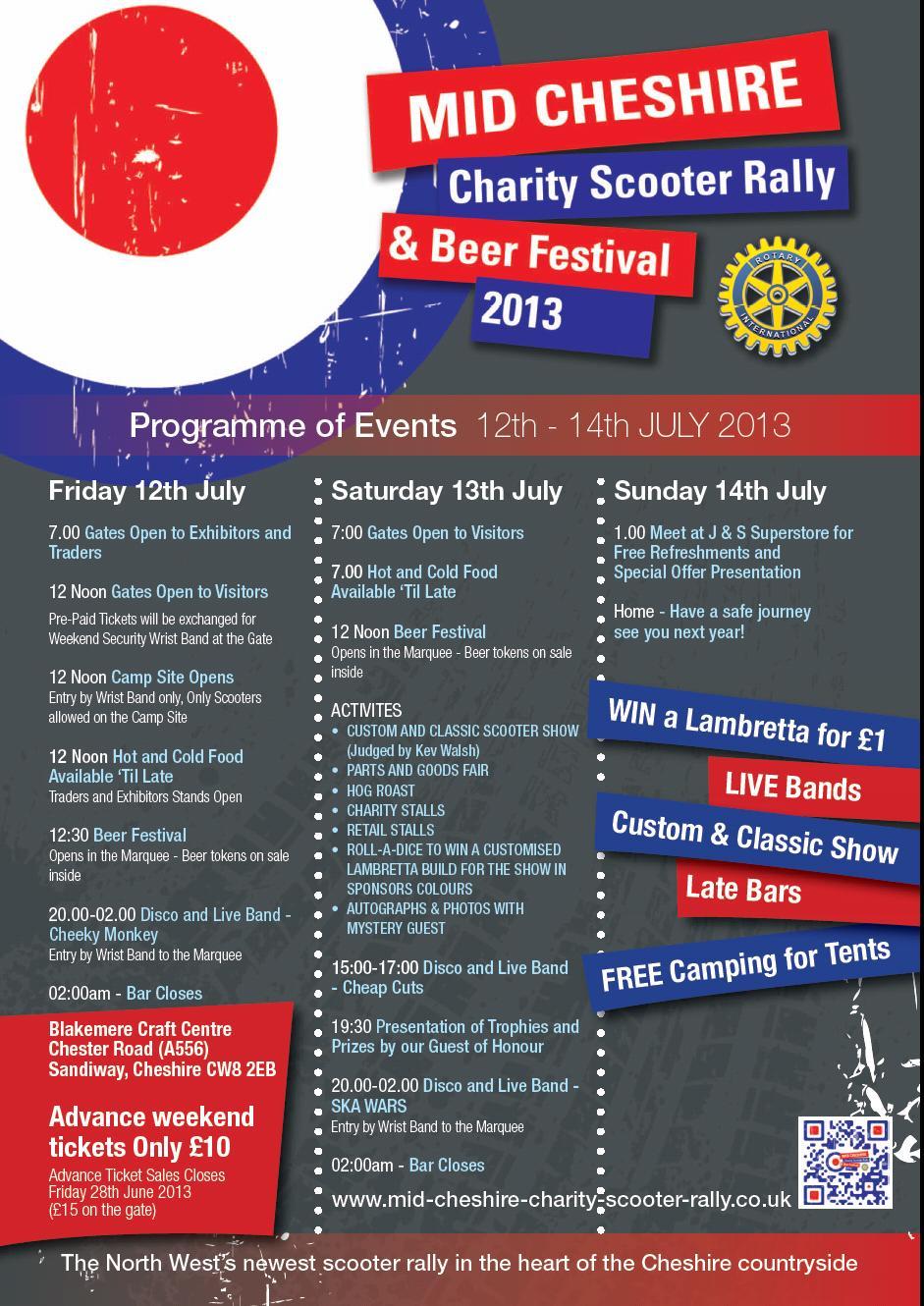 Chester Scooter Club Meeting every Tuesday evening at 8pm at The