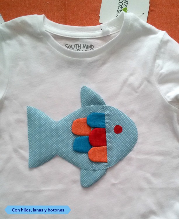 Con hilos, lanas y botones: tutorial camiseta pez