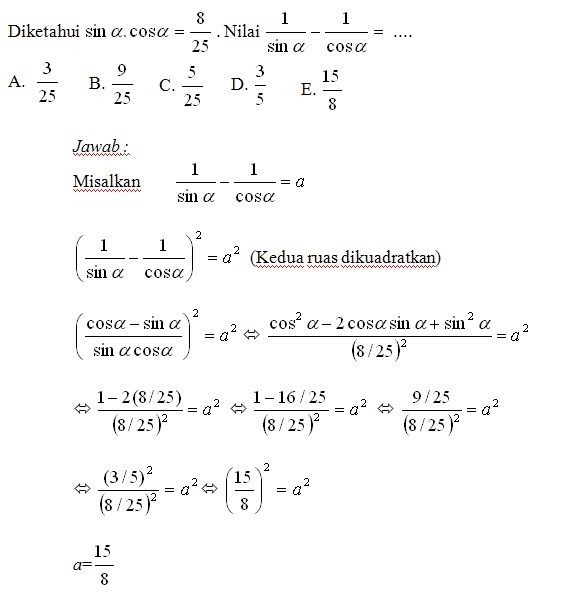 Contoh Soal Olimpiade Matematika Trigonometri