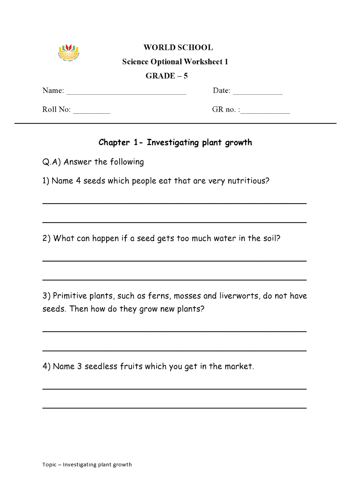 grade 5 homework ideas