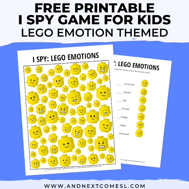 LEGO Emotions Themed I Spy Game Free Printable For Kids And Next  LEGO Emotions Themed I Spy Game Free Printable For Kids And Next